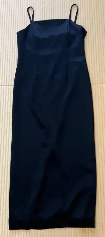 새틴 슬립 드레스 블랙 맥시 기장 도쿄 소와르 11호