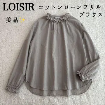 LOISIR 로와즈 아두이트리스테스 코튼 론 프릴 블라우스