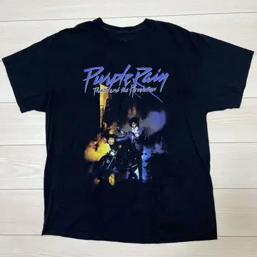 Purple Rain 티셔츠 XL 블랙
