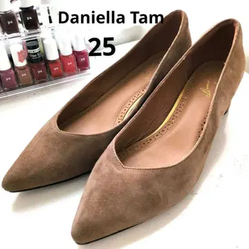 Daniella Tam 베이지 스웨이드 스틸레토 펌프스 25
