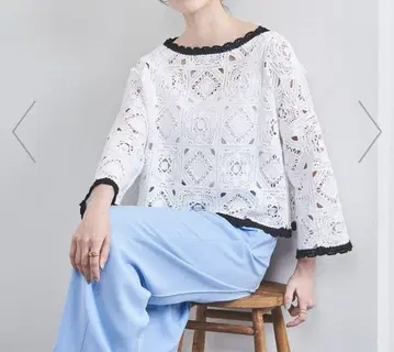 새상품 크로시 자수 니트 풀오버 유나이티드 애로우즈