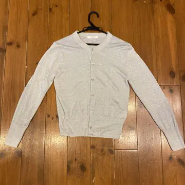 MACPHEE 긴팔 라이트 그레이 가디건