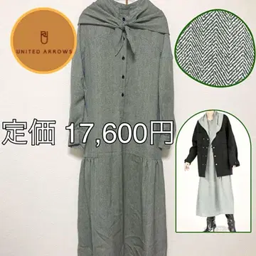 BRACTMENT 브랙트먼트 헤링본 무늬 스카프 롱 원피스