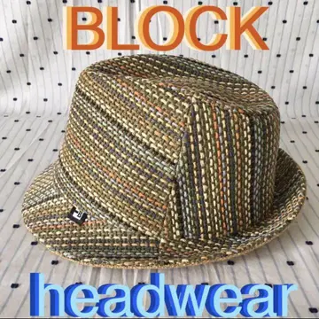 BLOCK 블록 헤드웨어 US 한정 디자인 중절모 모자 1점