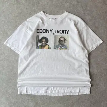 구제 의류 EBONY & IVORY 흑인과 백인 T셔츠 빈티지 누구야?