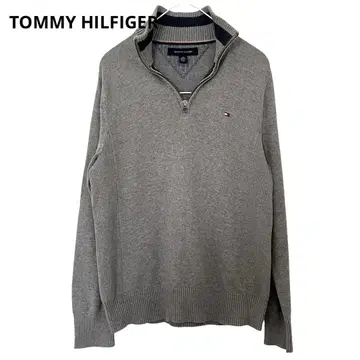 타미힐피거 Tommy hilfiger 지퍼 니트 세탁 가능 그레이