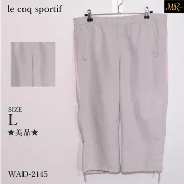 새상품급 르꼬끄 스포르티브 캐주얼 팬츠 스포츠 크롭 허리 밴딩