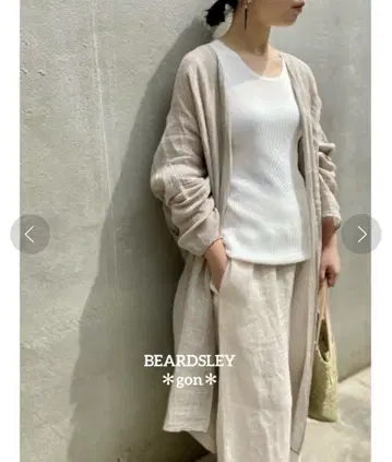 22000엔 BEARDSLEY 비어즐리 카야 롱 하오리 카야 가디건