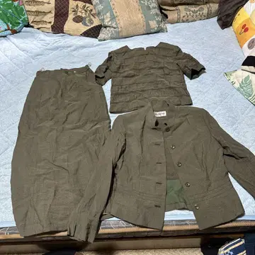 올리브 그린 셋업 3점