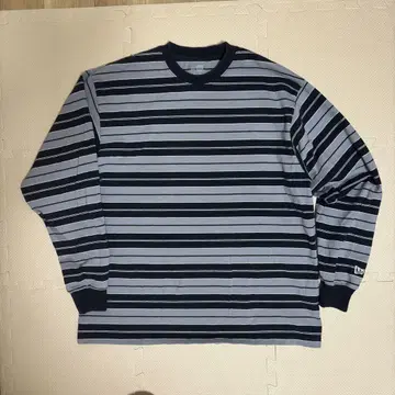 NEWERA 보더 티셔츠 긴팔 size: M