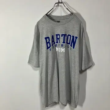 반팔 티셔츠 풋볼 프린트 크루넥 빈티지 구제 의류