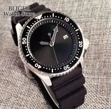 오토매틱 손목시계 블랙 다이얼 다이버