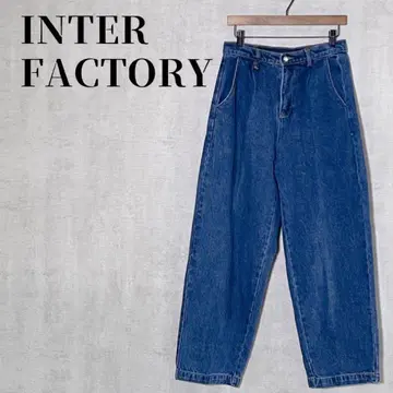 WEARISTA  x INTER FACTORY 블루 와이드 데님 팬츠