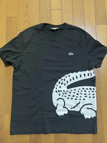 LACOSTE 라코스테 프린트 로고 티셔츠 남성용 블랙 L