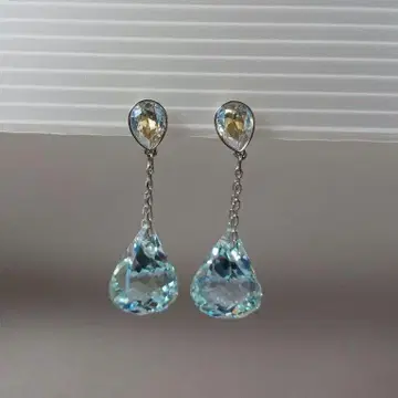 [ 양품 ] SWAROVSKI 스와로브스키 귀걸이 Lunar 드롭 실버