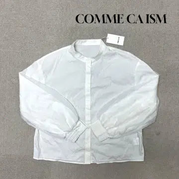 새상품 COMME CA ISM 블라우스 긴팔 시어 화이트 M 사이즈