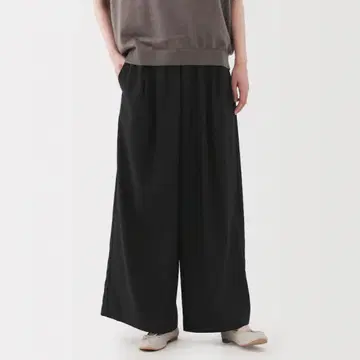 매끄러운 리오셀 혼방 이지 와이드 팬츠
