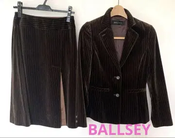 BALLSEY 브라운 벨벳 수트 M 사이즈 스커트 36