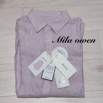 Mila owen 한정 컬러 프렌치 린넨 오버 사이즈 셔츠