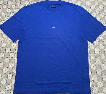 HUGO 파랑 T셔츠 로고 Size L