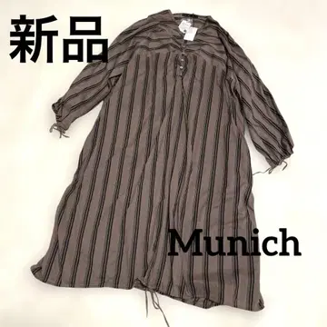 [새상품] Munich 스트라이프 코튼 보일 드로우 스트링 원피스 인도