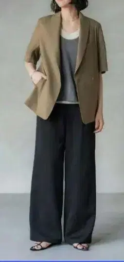 crewre 워셔블 새틴 슬랙스 사이즈 2