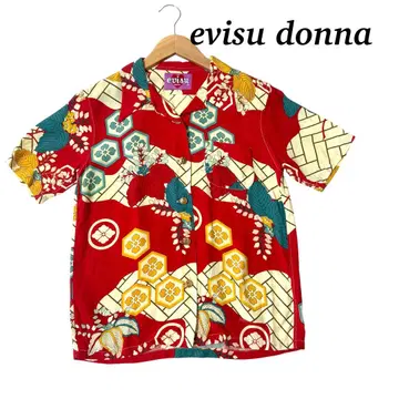 evisudonna 에비수 알로하 셔츠 여성용 s