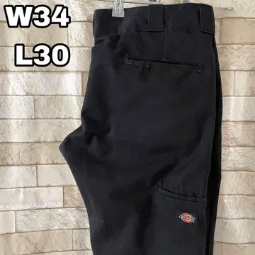 디키즈 더블니 워크 팬츠 스키니 자수 블랙 34 x 30