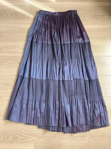 KIARISVINTAGE 플리츠 롱 스커트
