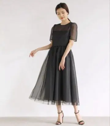 kaene 튤 오간자 원피스 파티 포멀 경사 원피스
