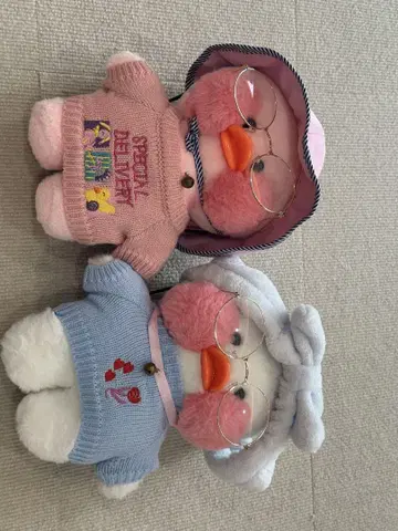 봉제 인형 오리 2개