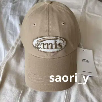 emis 카키 로고 자수 캡 남녀 공용