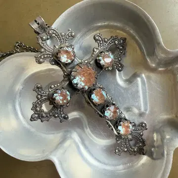 사피린 (빈티지 사피레트) 특대형 크로스 펜던트