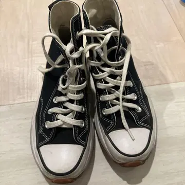 CONVERSE ALL STAR 블랙 하이컷 통굽 스니커즈