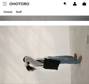 OHOTORO 스트레이트 데님 라이트 블루