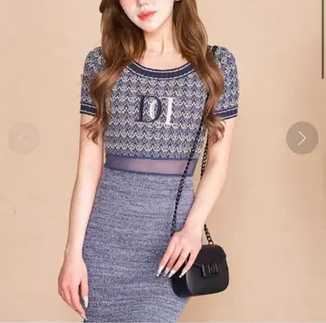 Darich 마린 보더 니트 미니 원피스
