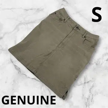 [ GENUINE ] 여성용 데님 타이트 미니 스커트 S 베이지