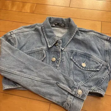 크롭 데님 자켓 라이트 블루