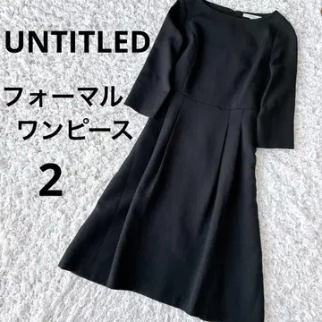 [세탁 가능] 언타이틀 8부 소매 턱 원피스 포멀 2 (M) 블랙
