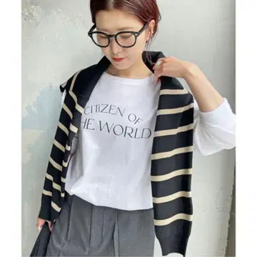 스픽 앤 스팬 Spick and Span 실켓 천축 로고 롱 TEE