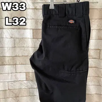 디키즈 워크 팬츠 슬림 자수 블랙 33 x 32