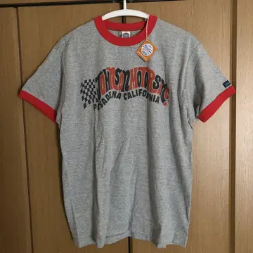 [새상품] TOYS McCOY & CO. 그레이 빨간색 리브 T셔츠 XL