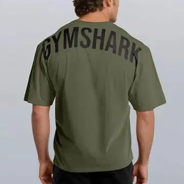 GYMSHARK 올리브 그린 티셔츠 L