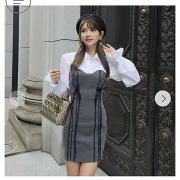 Randy 레이스업 셔츠 원피스