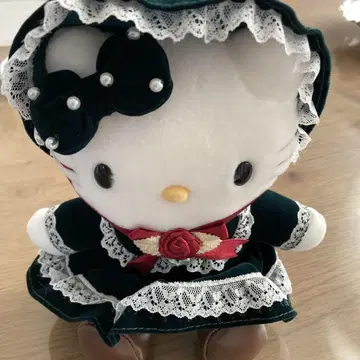 헤이세이 레트로 헬로키티 봉제 인형 메이드 벨벳