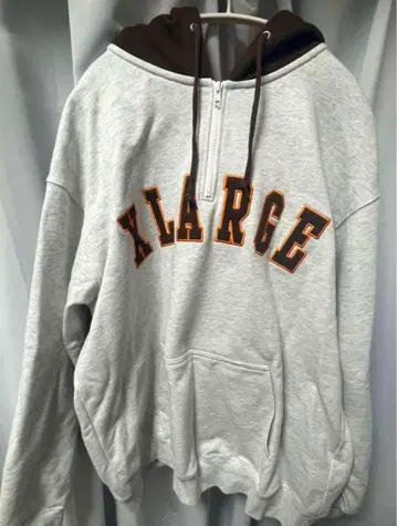 XLARGE 집업 후드티 그레이/브라운