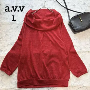 [ a.v.v ] 아베베 스탠다드 빅 칼라 튜닉 넉넉한 빨간색 L