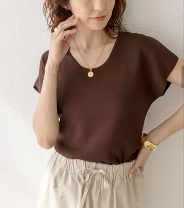 RIVE DROITE 새상품 쿨 터치 U넥 프렌치 니트