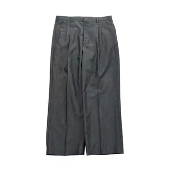 2턱 슬랙스 와이드 실루엣 빈티지 히든 포켓 그레이 90s