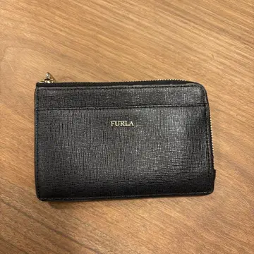 FURLA 블랙 가죽 카드 케이스